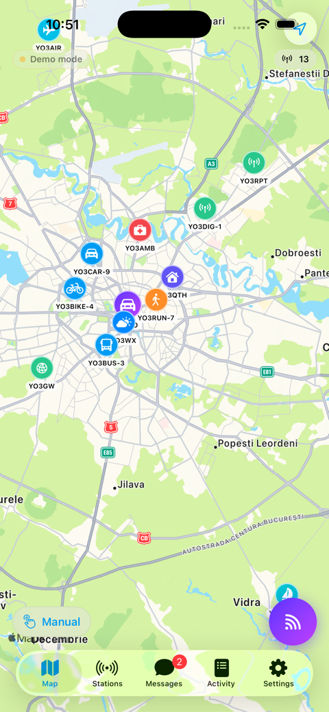 Live map of APRS stations