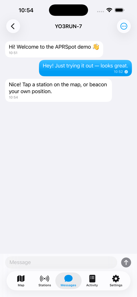 APRS messaging